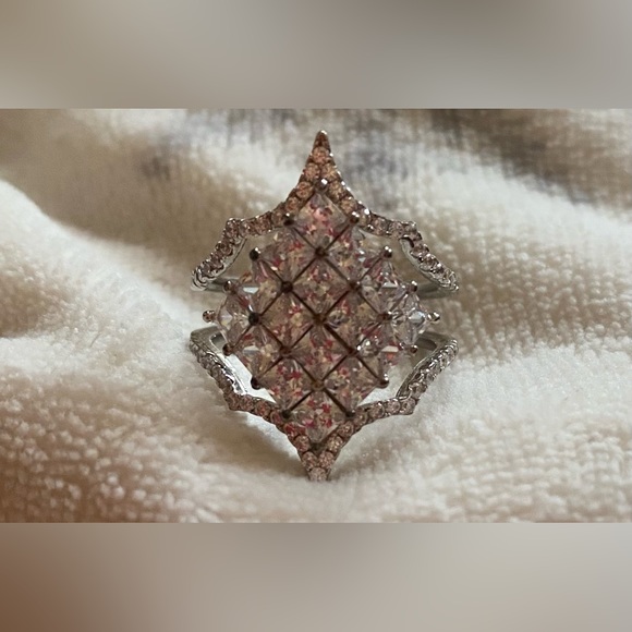 Sterling silver cubic ring size 8 - Picture 5 of 5